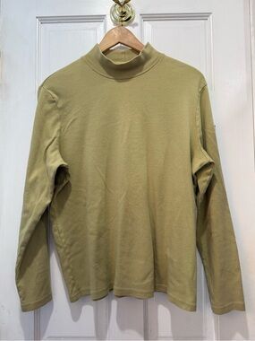 Jennifer Moore Green Mock Neck Shirt Women’s Size Large